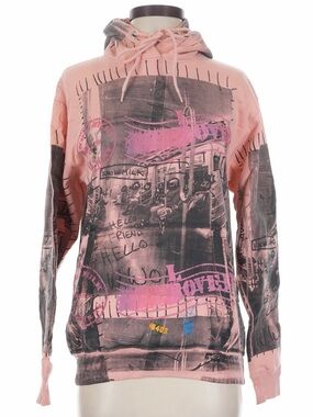 Snow Milk 1-of-1 Upcycled Graffiti Subway Hoodie Pink Size Small - Piece #46403